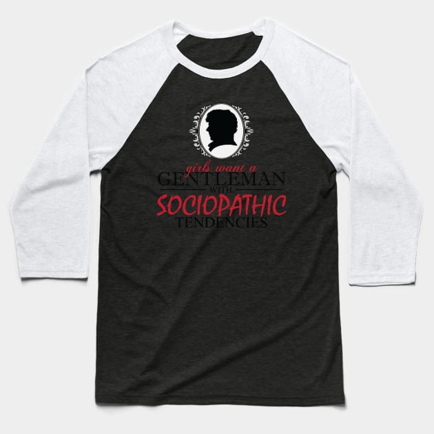 Sociopathic Tendencies Baseball T-Shirt by elfpunk